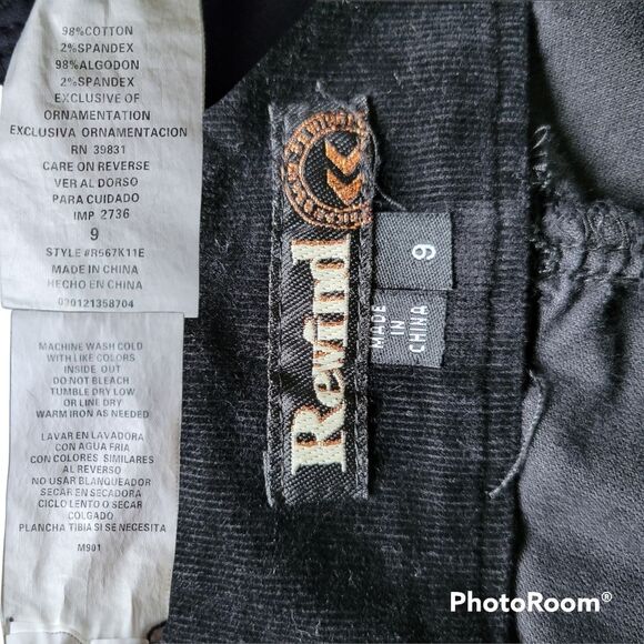 REWIND BLACK CORDUROY SKIRT - 9 - Picture 5 of 7